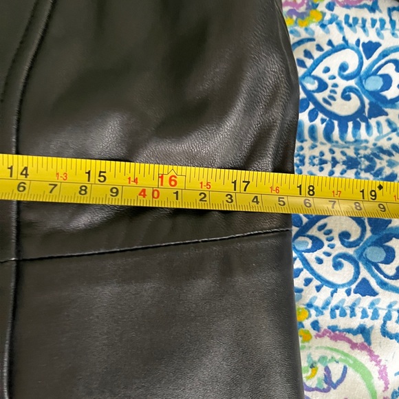 Kenneth Cole Reaction Black Leather Button Up Coat Medium - Picture 11 of 15